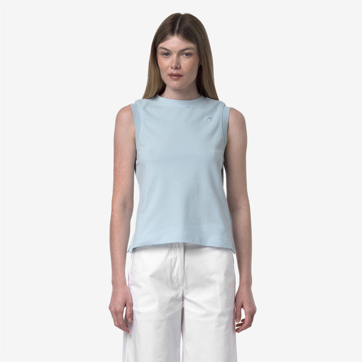 Baby Blue Women's Sleeveless Sporty T-Shirt for City Wear 3