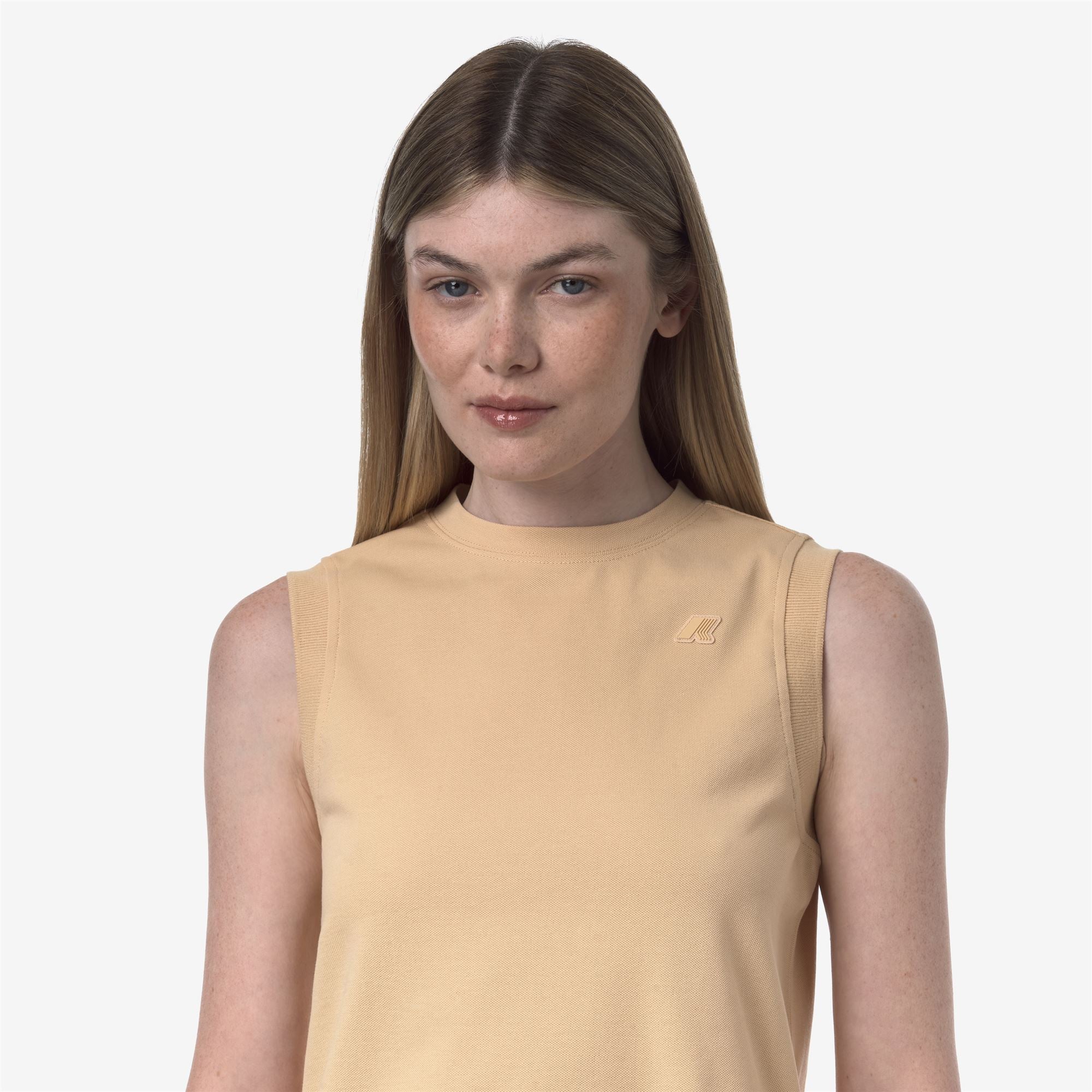 T-Shirts & Top_WOMAN_MOSA PIQUE_T-Shirt_Beige Sheepskin - Commercial 7