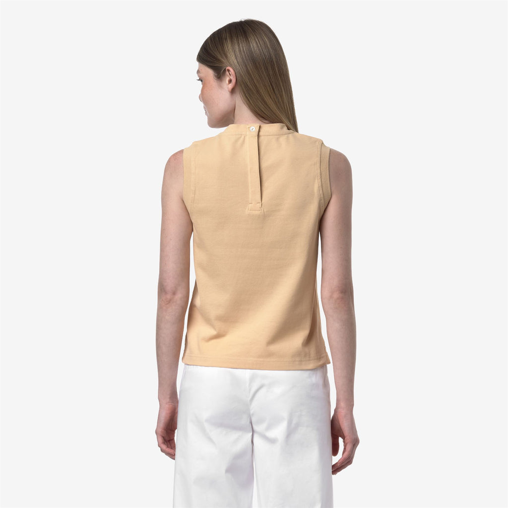 T-Shirts & Top_WOMAN_MOSA PIQUE_T-Shirt_Beige Sheepskin - Commercial 6