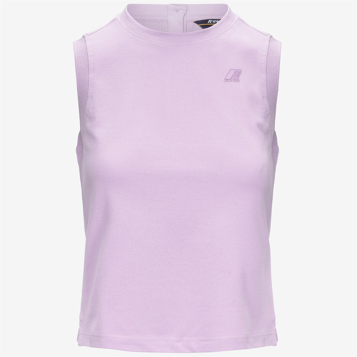 Camiseta de algodón elástico sin mangas para mujer Violet 1
