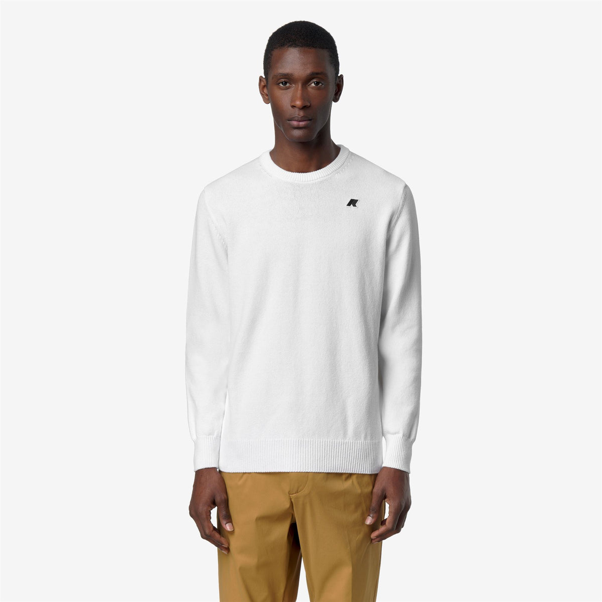 Knitwear_Man_SEBASTIEN MIX COTTON GOLF_Pull Over_White - Commercial 4