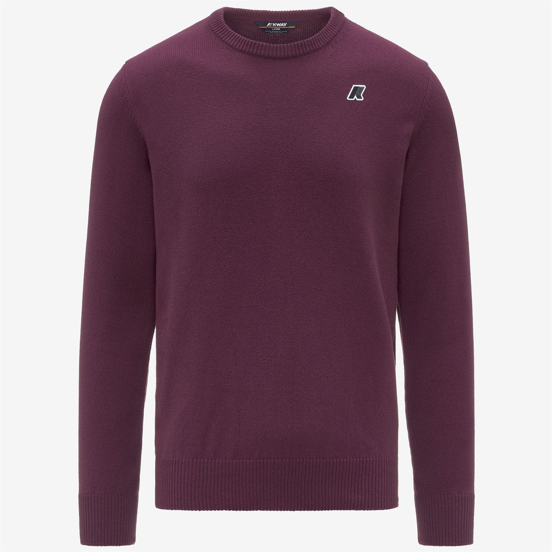SEBASTIEN MIX COTTON GOLF Knitwear Pull Over Man Violet Mauve Wine main