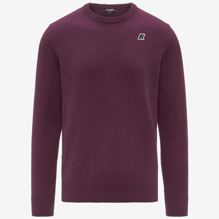 SEBASTIEN MIX COTTON GOLF Knitwear Pull Over Man Violet Mauve Wine 5