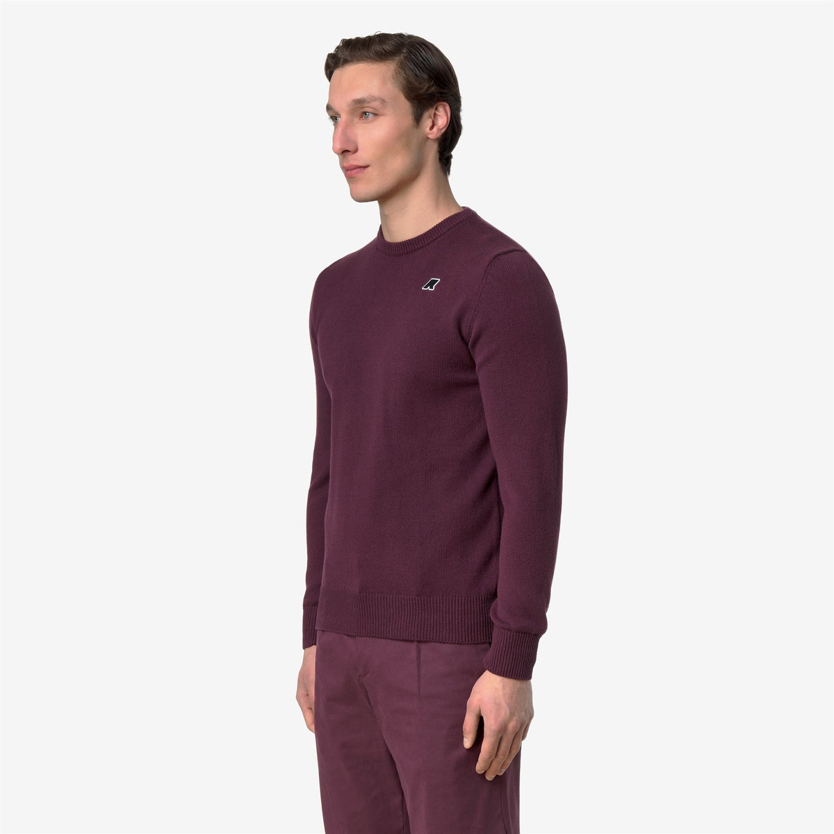 Knitwear_Man_SEBASTIEN MIX COTTON GOLF_Pull Over_Violet Mauve Wine - Commercial 5