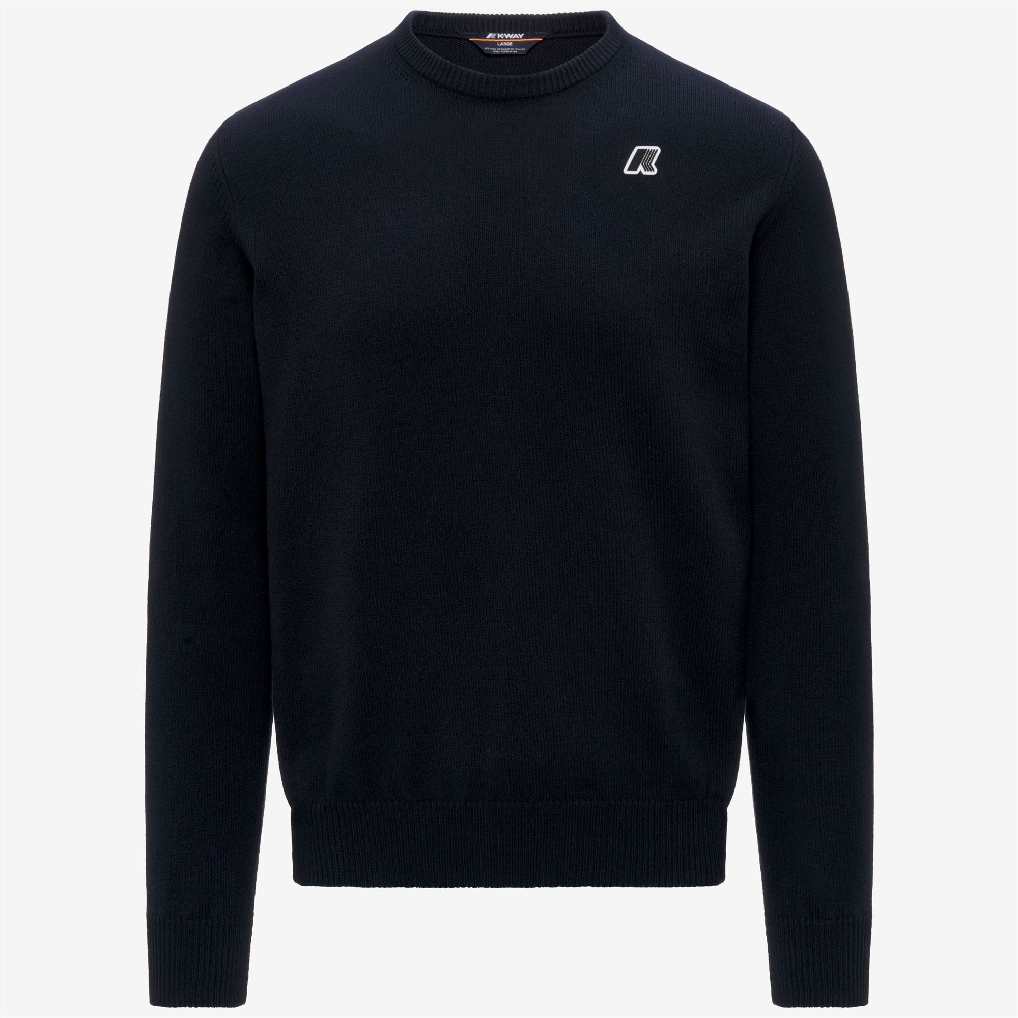 Knitwear_Man_SEBASTIEN MIX COTTON GOLF_Pull Over_Blue Depth BW - Commercial 1