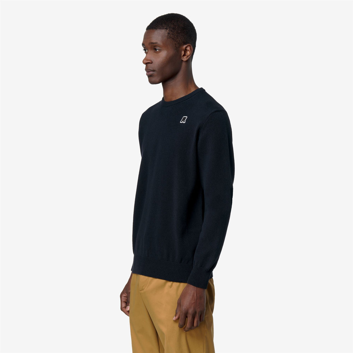 Knitwear_Man_SEBASTIEN MIX COTTON GOLF_Pull Over_Blue Depth BW - Commercial 5