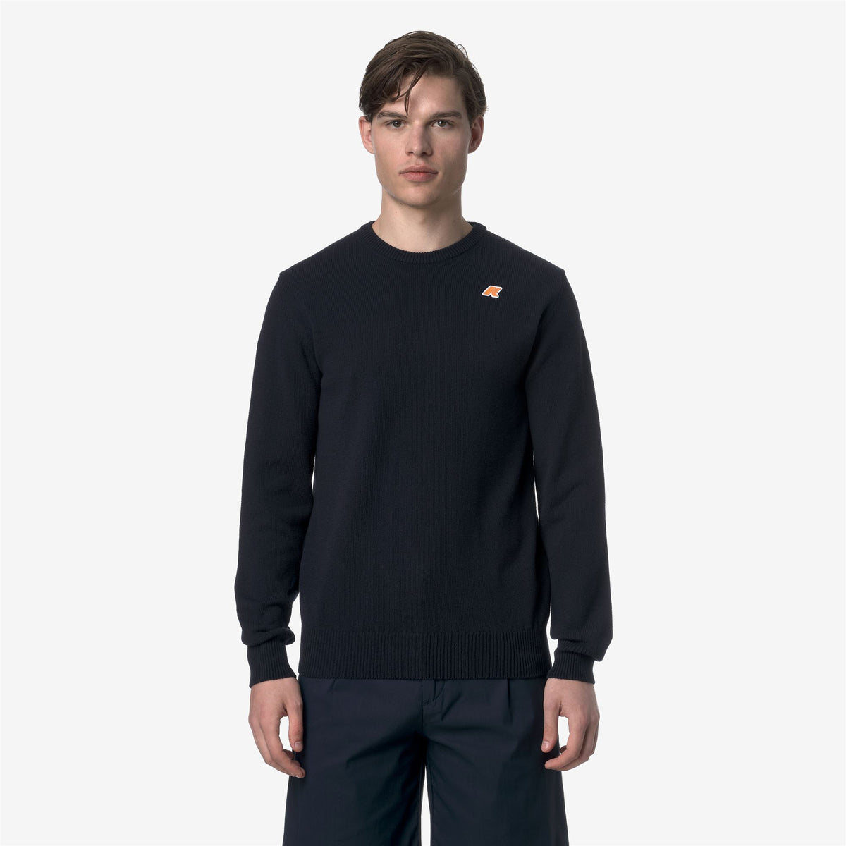 Knitwear_MAN_SEBASTIEN MIX COTTON GOLF_Pull Over_Blue Depth - Commercial 4