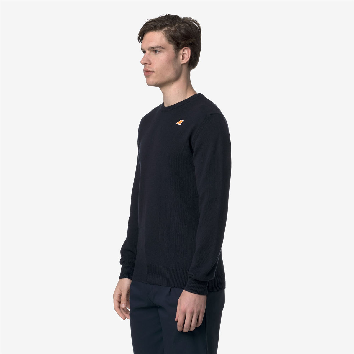 Knitwear_MAN_SEBASTIEN MIX COTTON GOLF_Pull Over_Blue Depth - Commercial 5