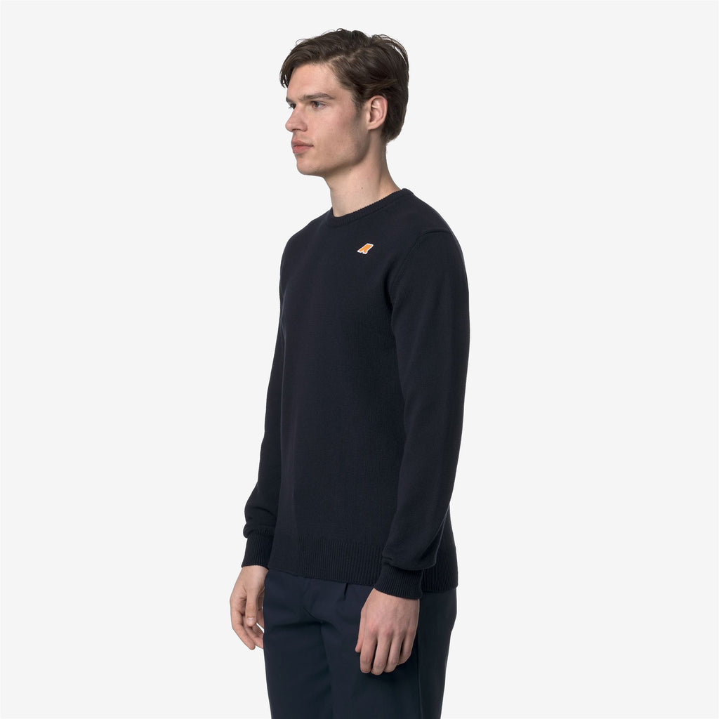 Knitwear_MAN_SEBASTIEN MIX COTTON GOLF_Pull Over_Blue Depth - Commercial 5