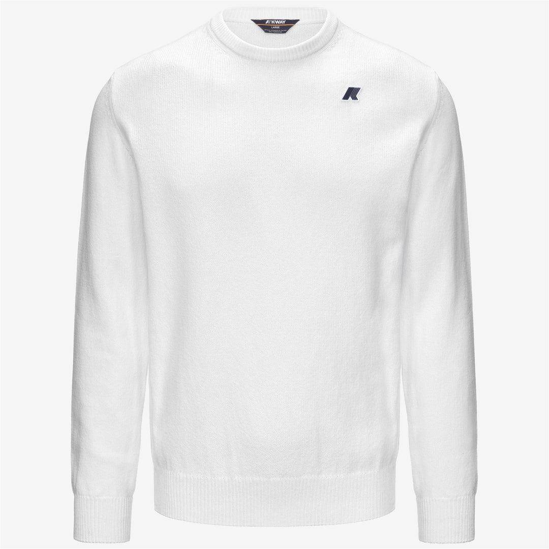 Maglione Girocollo in Cotone Bianco Uomo per Golf 01