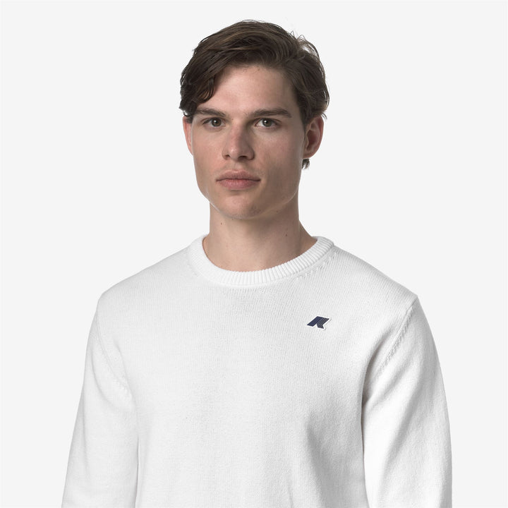 Maglione Girocollo in Cotone Bianco Uomo per Golf 2