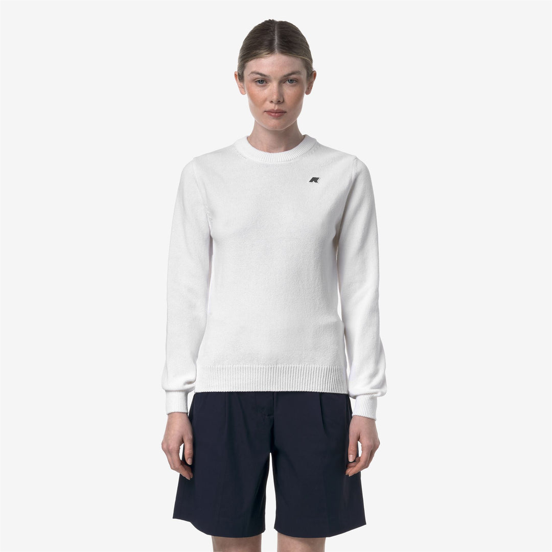 ABBIS MIX COTTON GOLF Knitwear Pull Over Woman White 01