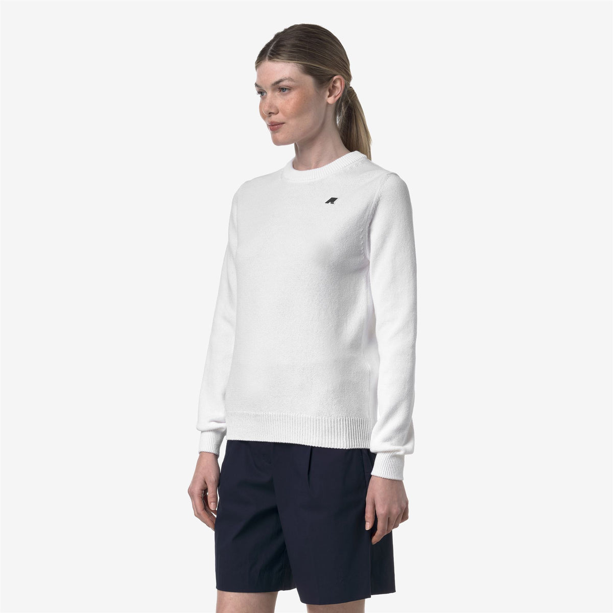Knitwear_Woman_ABBIS MIX COTTON GOLF_Pull Over_White - Commercial 5