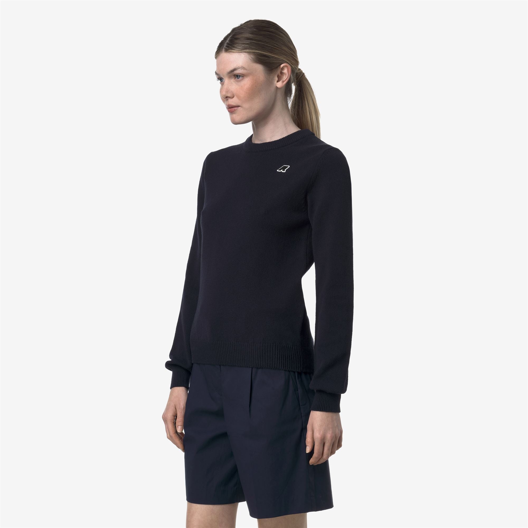 Knitwear_Woman_ABBIS MIX COTTON GOLF_Pull Over_Blue Depth BW - Commercial 5