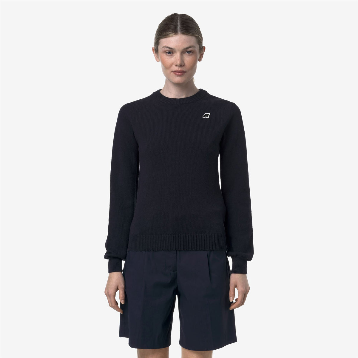 Knitwear_Woman_ABBIS MIX COTTON GOLF_Pull Over_Blue Depth BW - Commercial 4