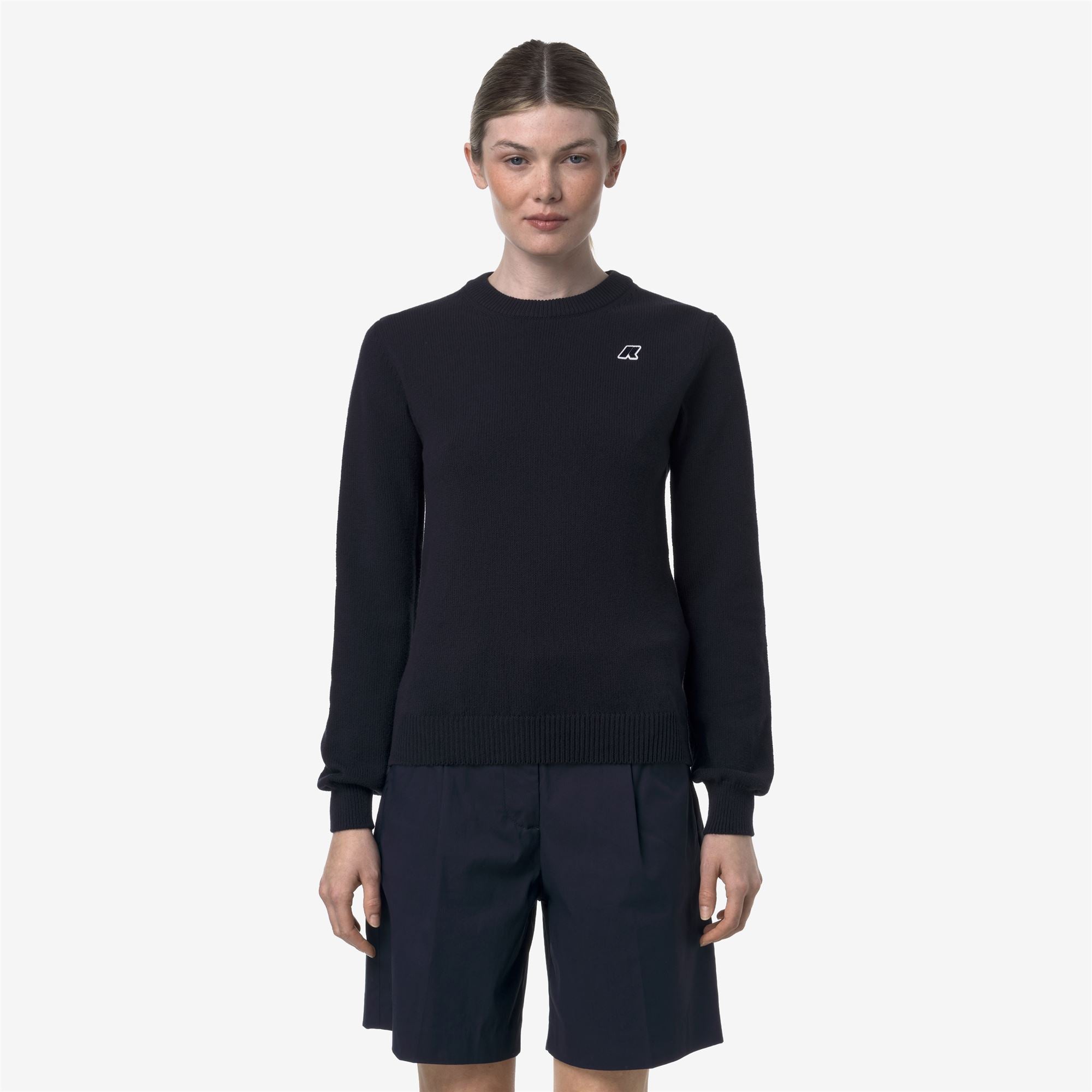 Knitwear_WOMAN_ABBIS MIX COTTON GOLF_Pull Over_Blue Depth - Commercial 4