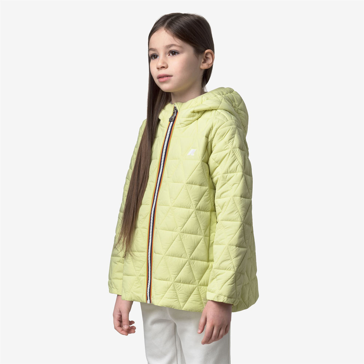 Jackets_Girl_P. MADLAINE DIAMOND QUILTED WARM_Short_Yellow Lime - Commercial 5