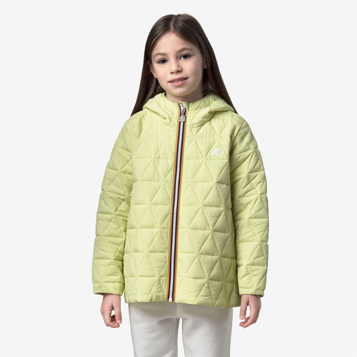 Jackets_Girl_P. MADLAINE DIAMOND QUILTED WARM_Short_Yellow Lime - Commercial 4