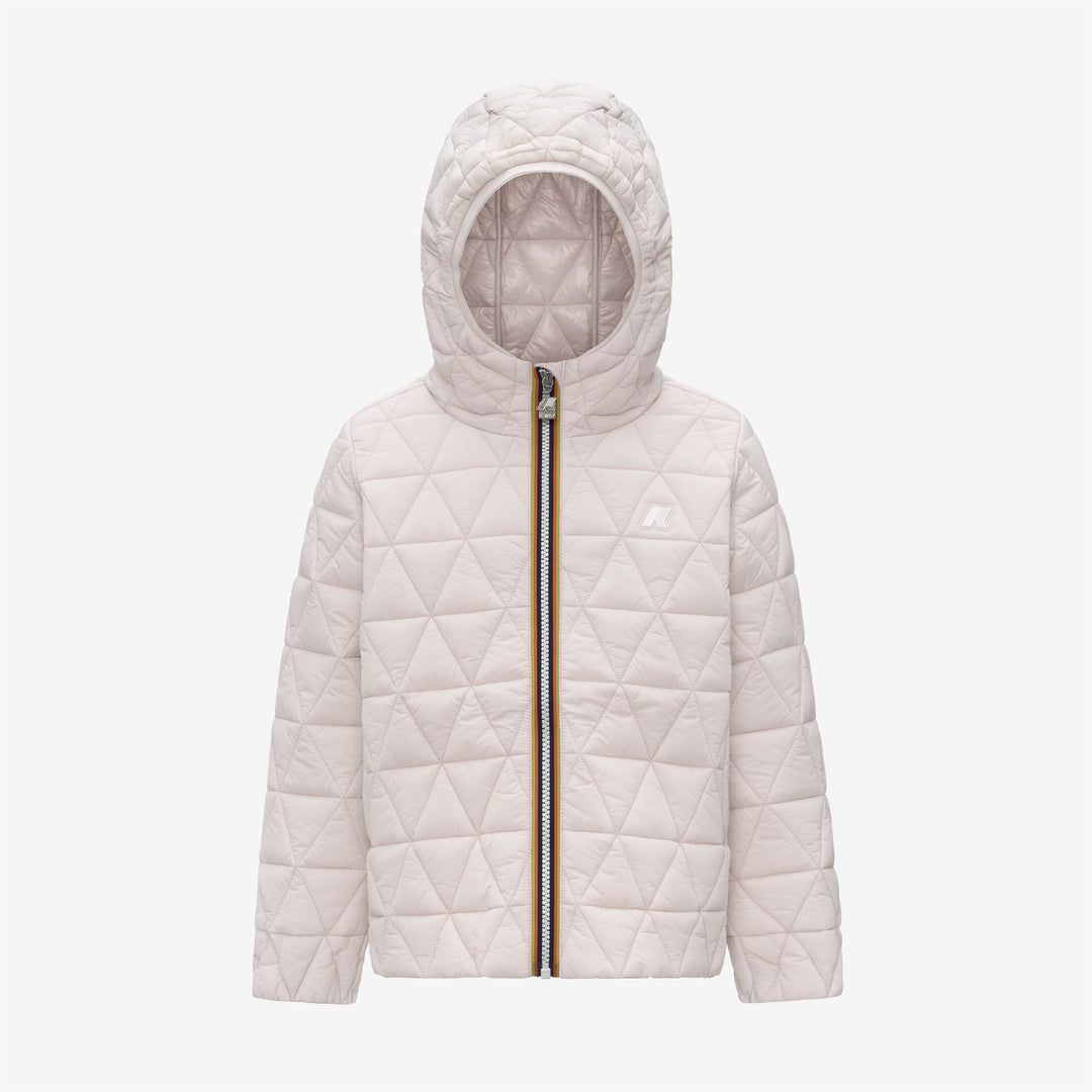 Grey girl's Quilted Short Jacket with PrimaLoft Insulation 01