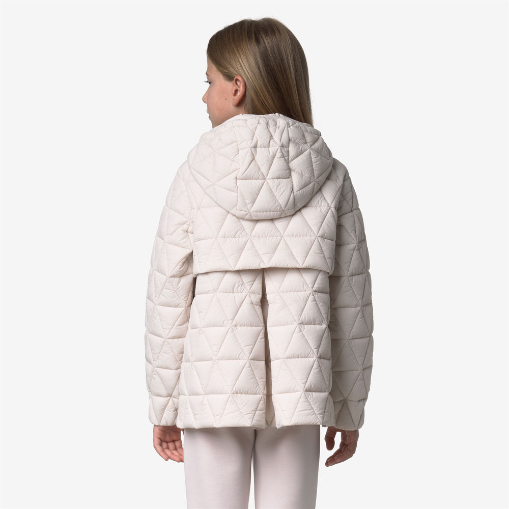 Grey girl's Quilted Short Jacket with PrimaLoft Insulation 02