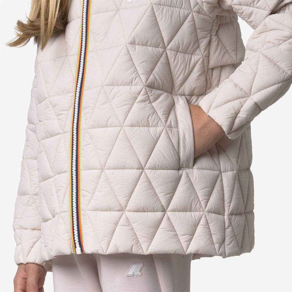 Grey girl's Quilted Short Jacket with PrimaLoft Insulation 02