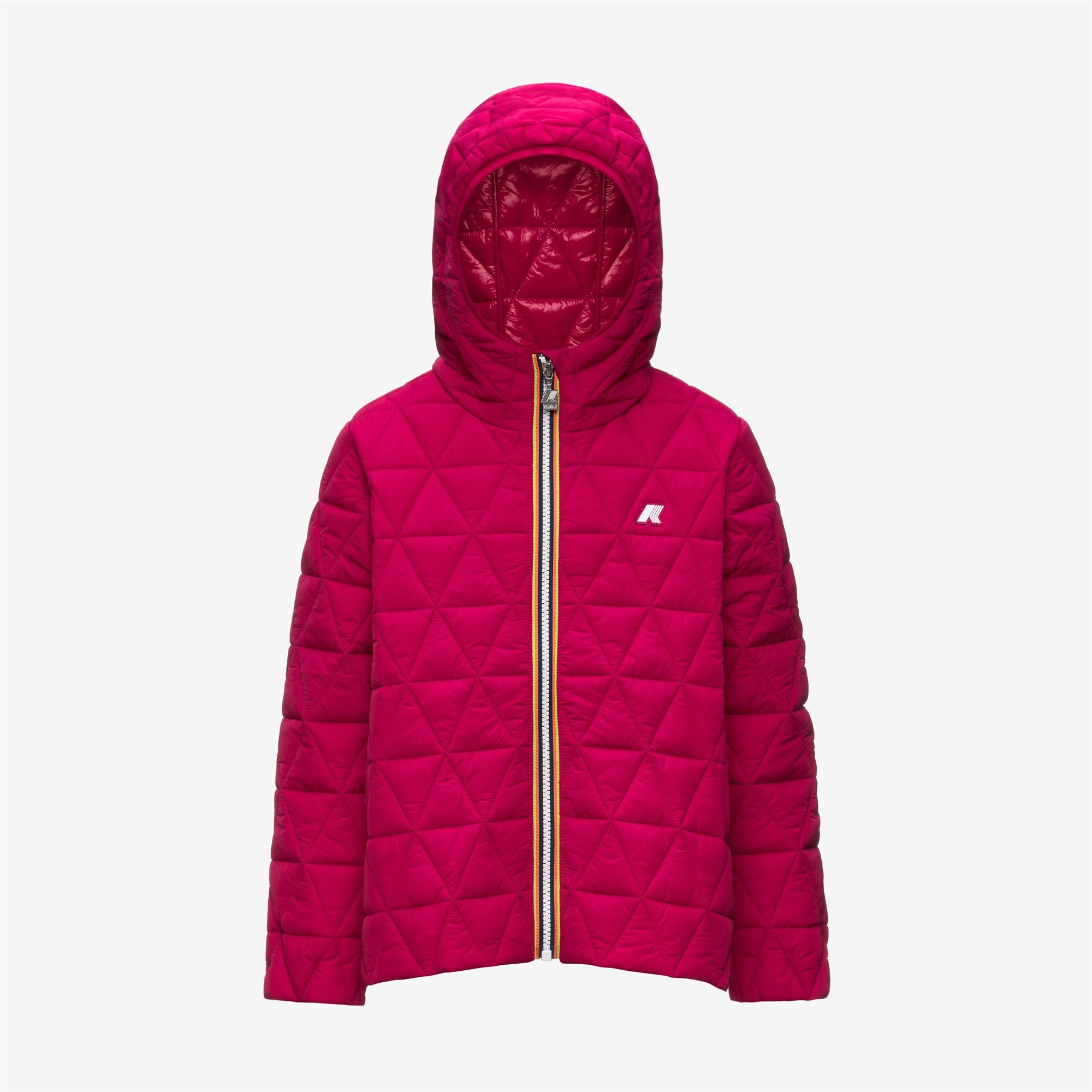 Jackets_GIRL_P. MADLAINE DIAMOND QUILTED WARM_Short_Red Cerise - Commercial 1