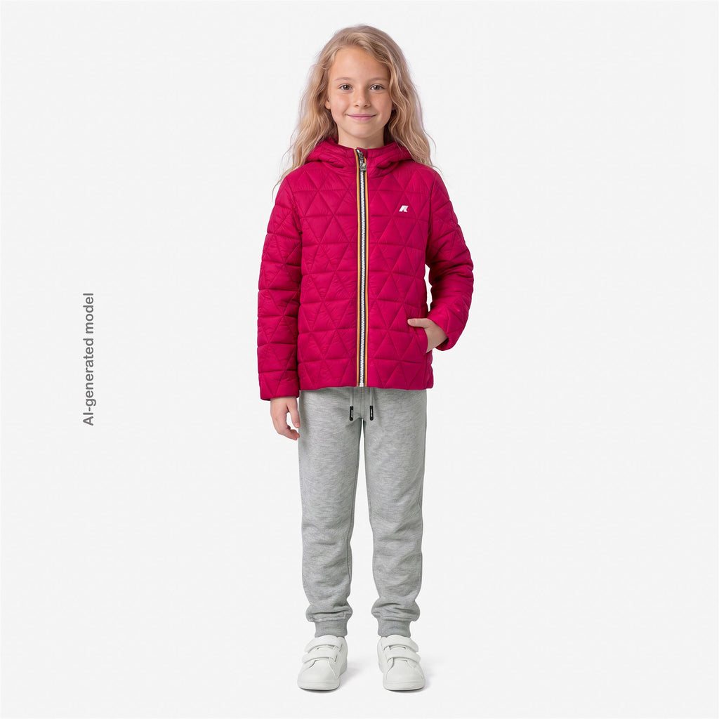Jackets_GIRL_P. MADLAINE DIAMOND QUILTED WARM_Short_Red Cerise - Commercial 7
