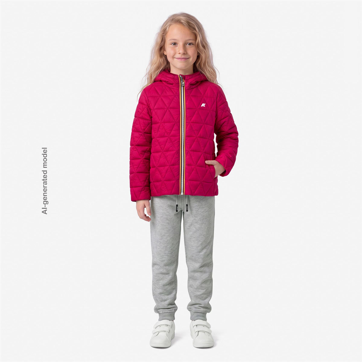 Jackets_GIRL_P. MADLAINE DIAMOND QUILTED WARM_Short_Red Cerise - Commercial 7