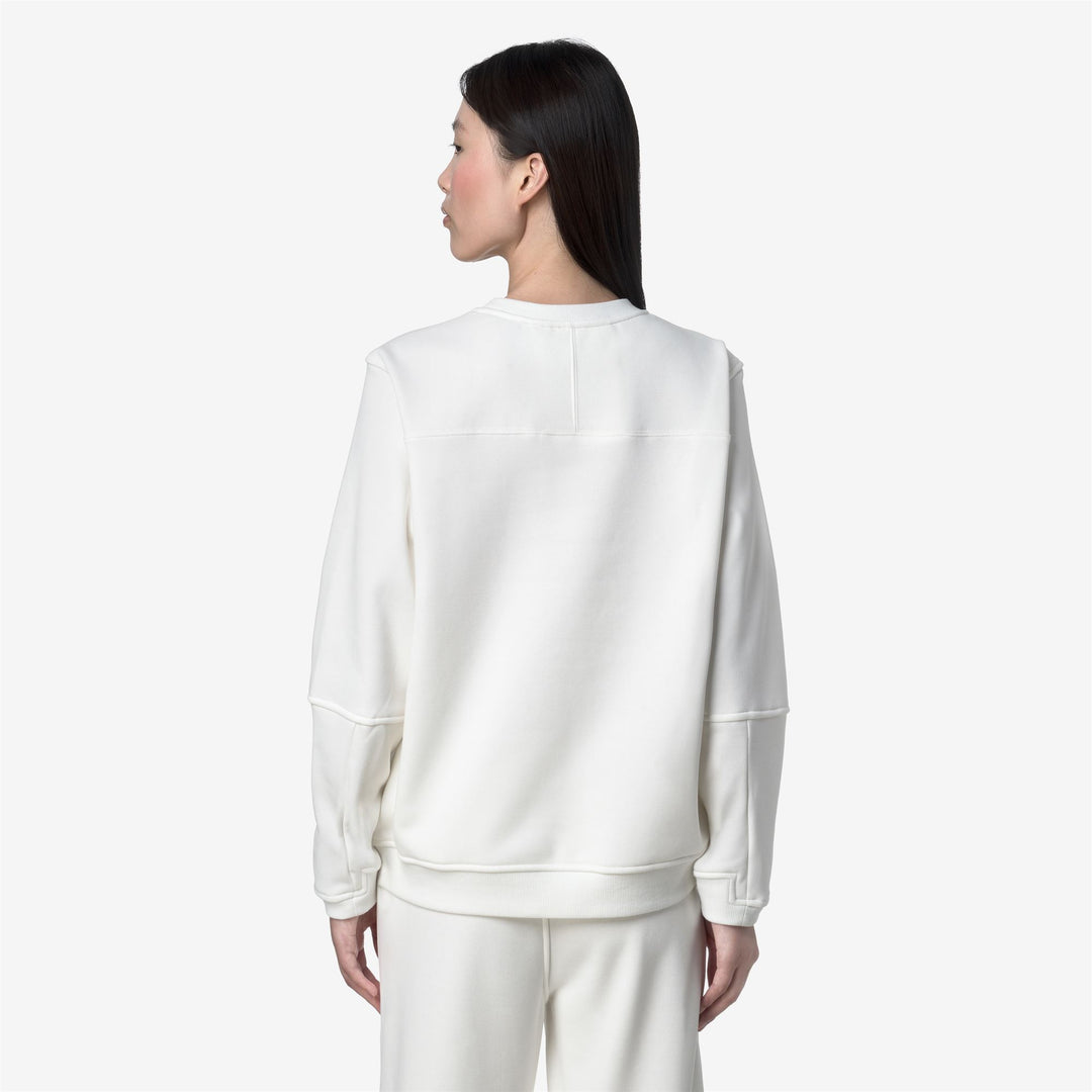 White unisex Brushed Cotton Fleece Jumper for Outdoor Activities main