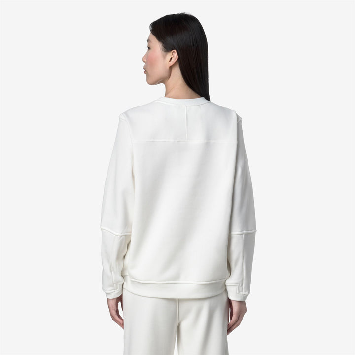 White unisex Brushed Cotton Fleece Jumper for Outdoor Activities 5