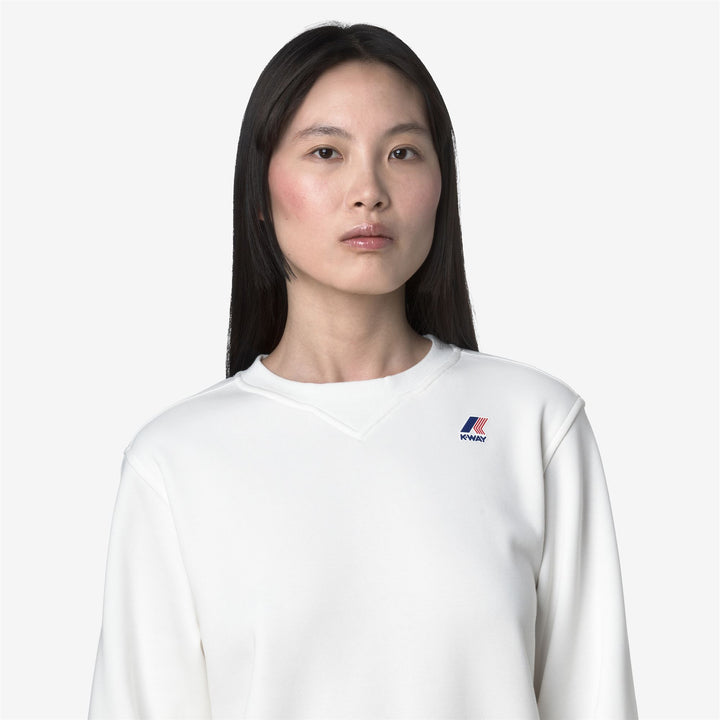 White unisex Brushed Cotton Fleece Jumper for Outdoor Activities 2