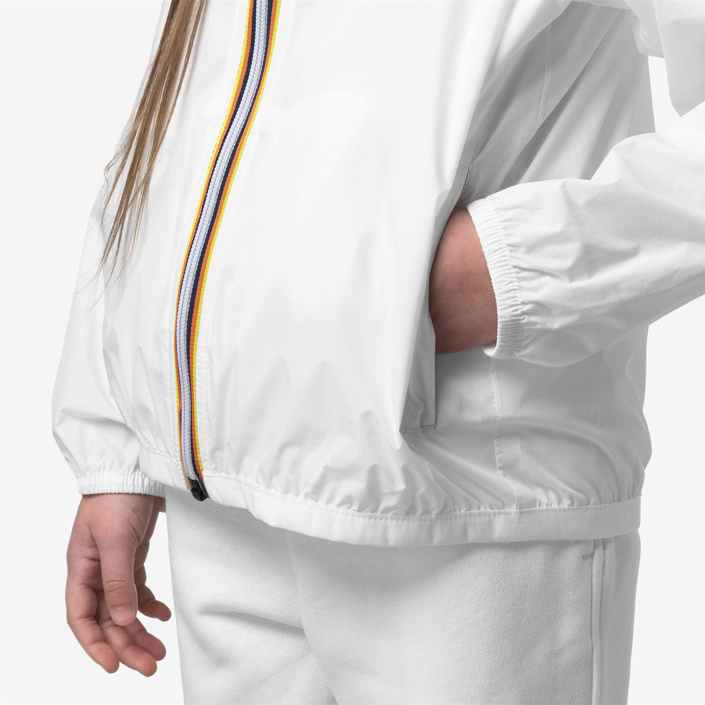 Giacca Impermeabile Ripiegabile Unisex per Bambini Grigia e Bianca 02