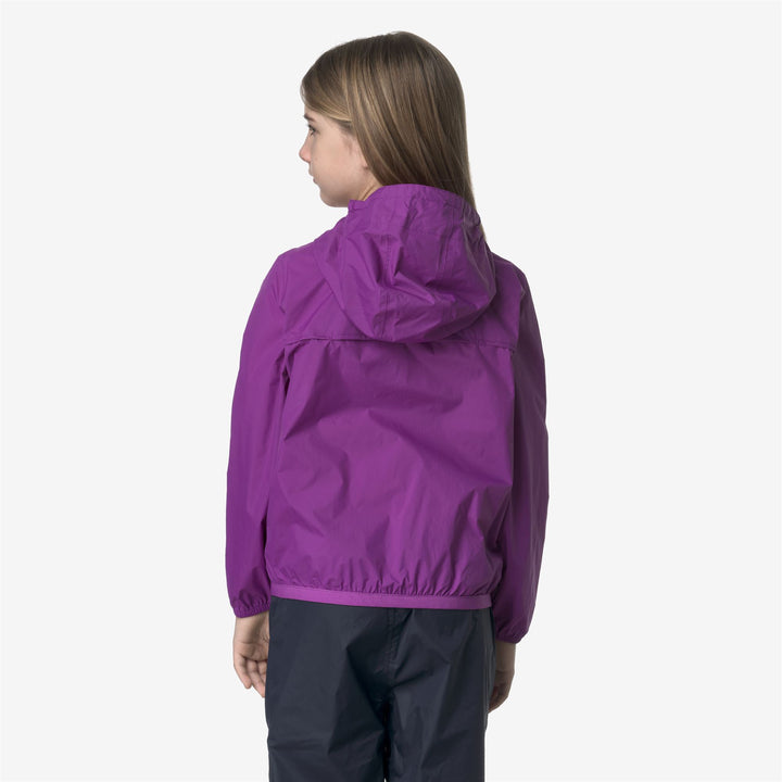 Chaqueta resistente al clima plegable para niños color violeta 3