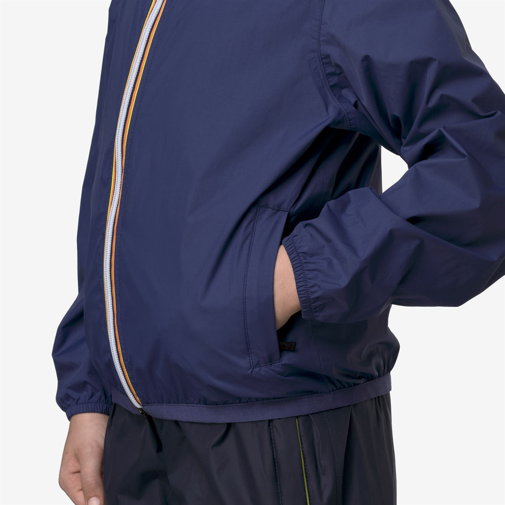 Cobalt Blue Unisex Kids Packable Weather Jacket 02