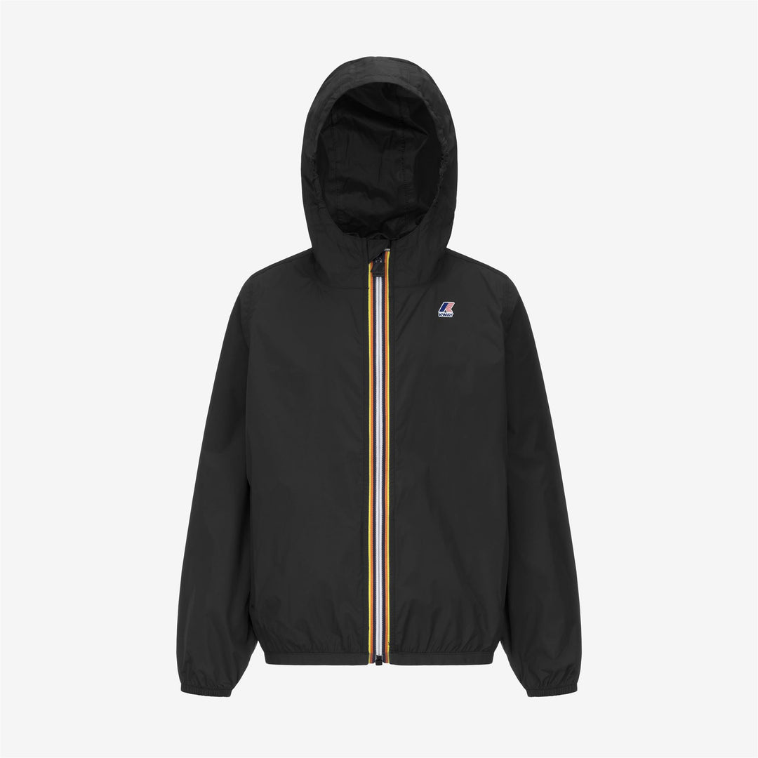 Chaqueta resistente al clima plegable para niños en negro y gris main
