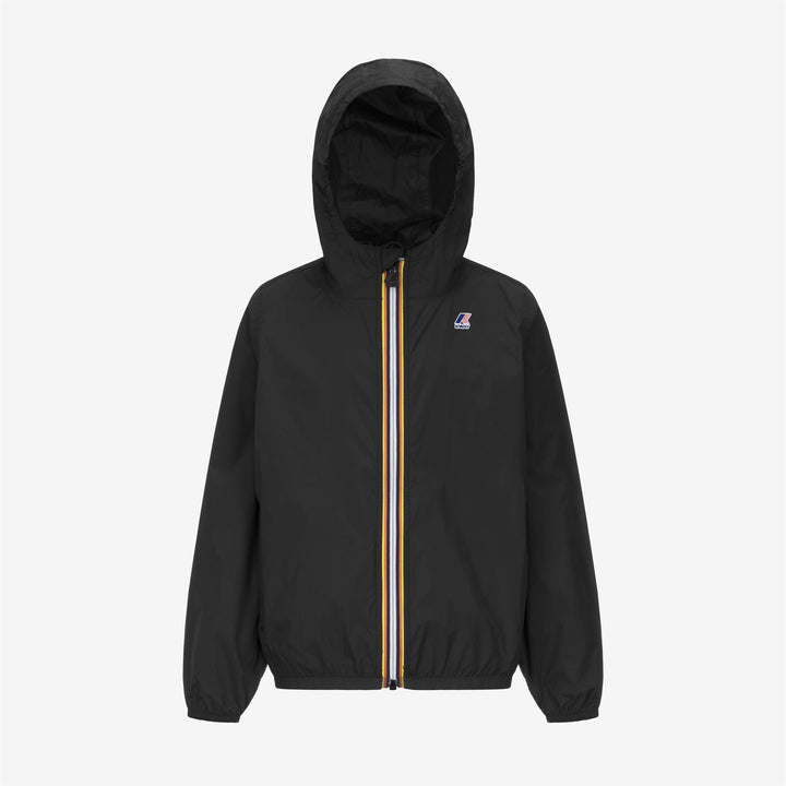 Chaqueta resistente al clima plegable para niños en negro y gris 5
