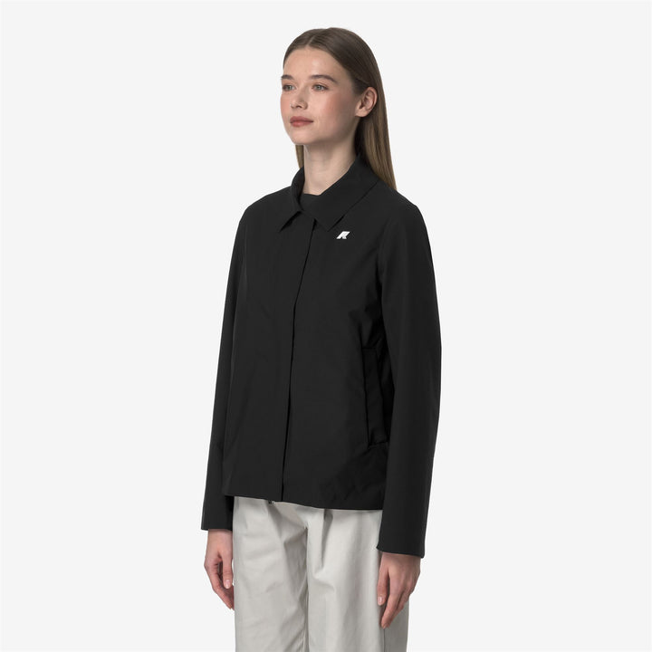 Black Grey Women's Short Waterproof City Jacket with Insulating Membrane 2
