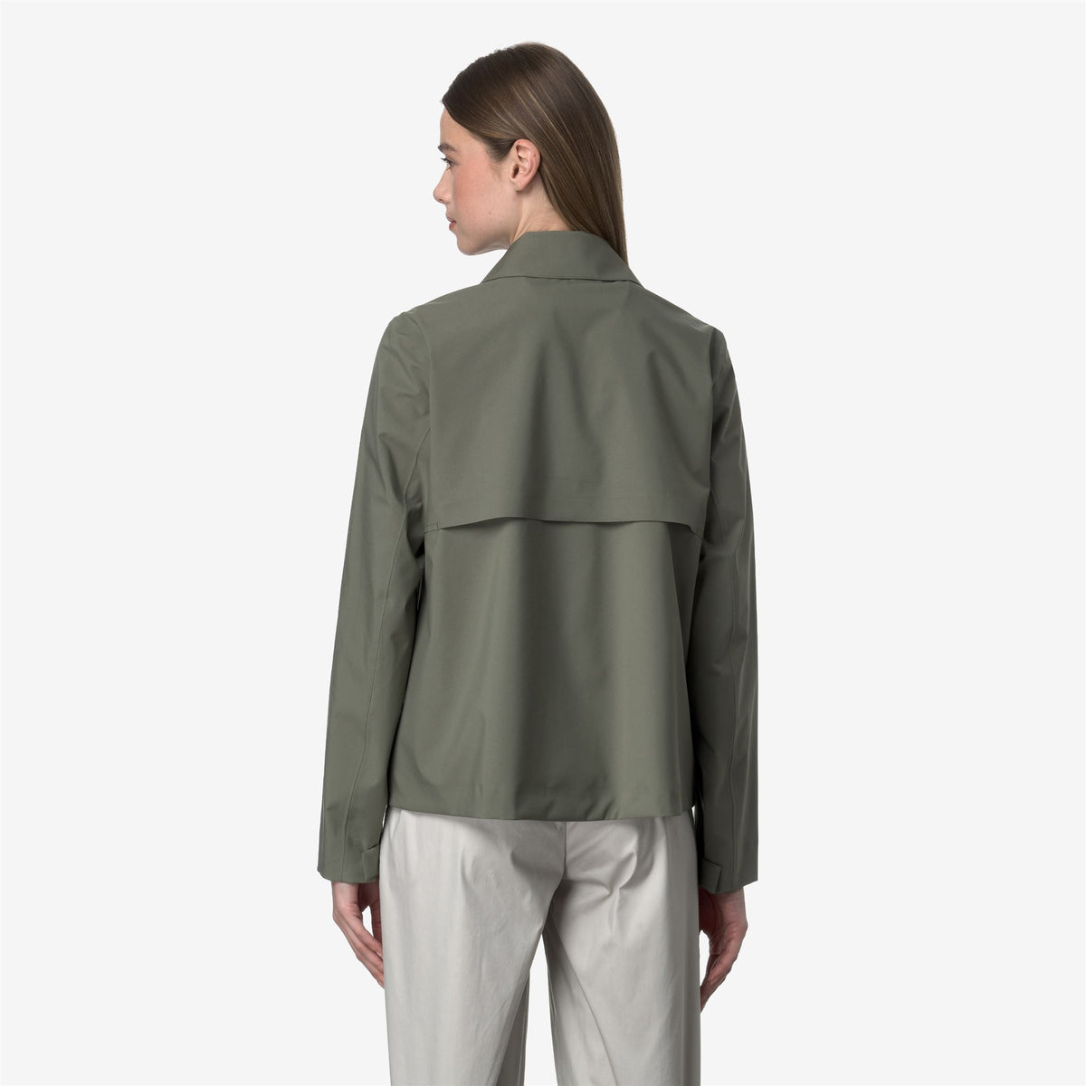 Jackets_WOMAN_ARABEL STRETCH 2L_Short_Green Lichen - Commercial 6