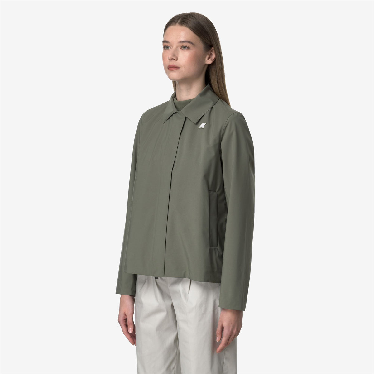 Jackets_WOMAN_ARABEL STRETCH 2L_Short_Green Lichen - Commercial 5