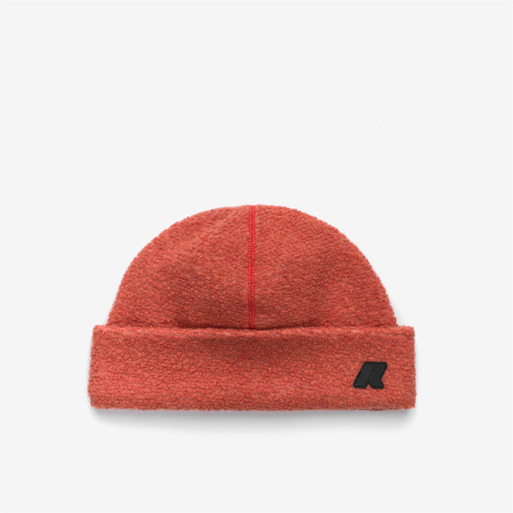 Berretto da sci unisex arancione in misto lana e pile polare 2
