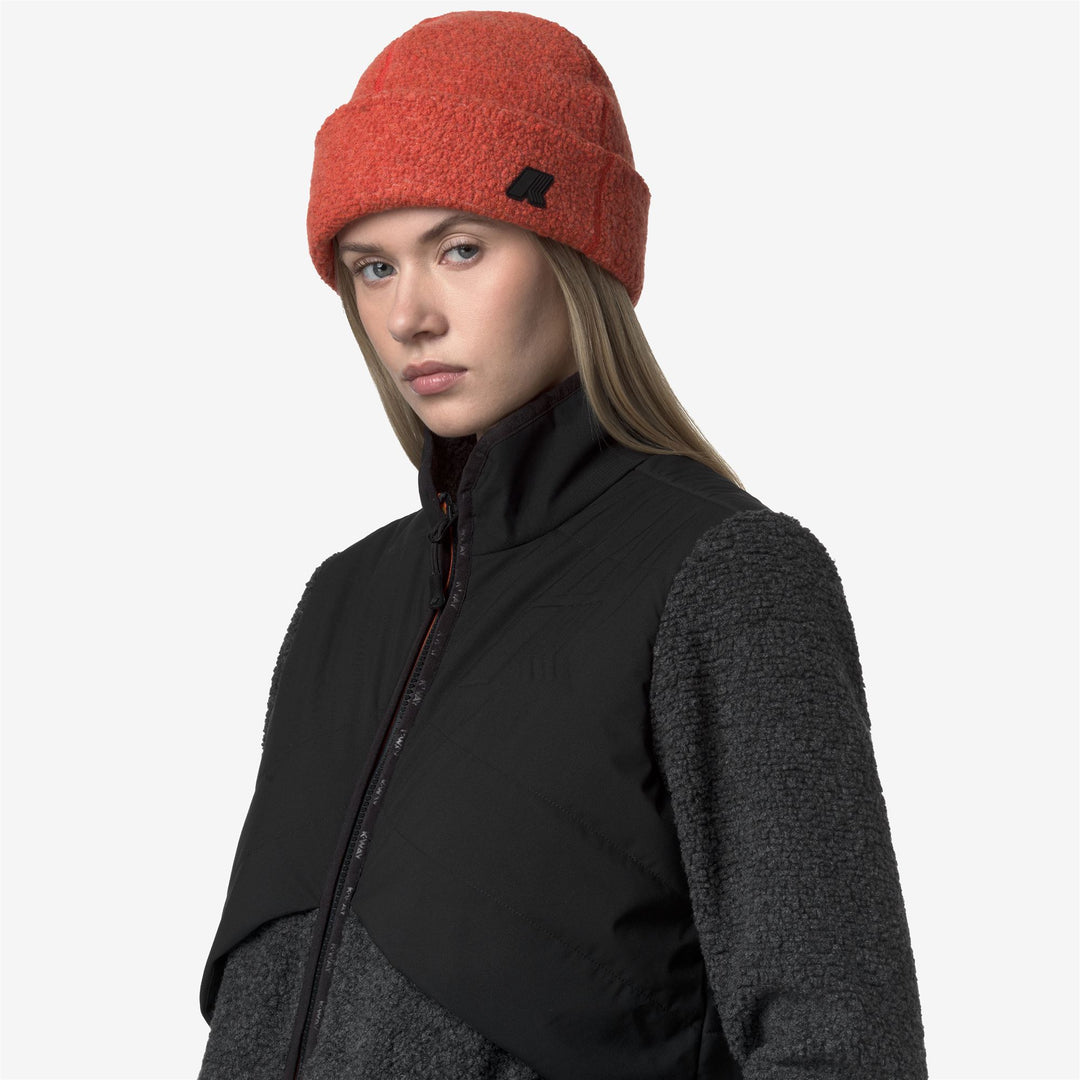 Gorro de esquí unisex naranja con mezcla de lana y polar main