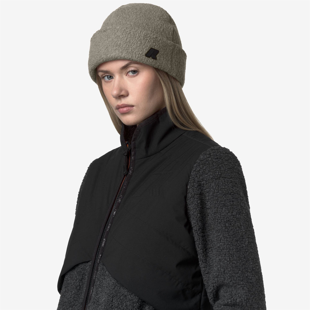 Gorro de esquí unisex de invierno verde con diseño de puños main