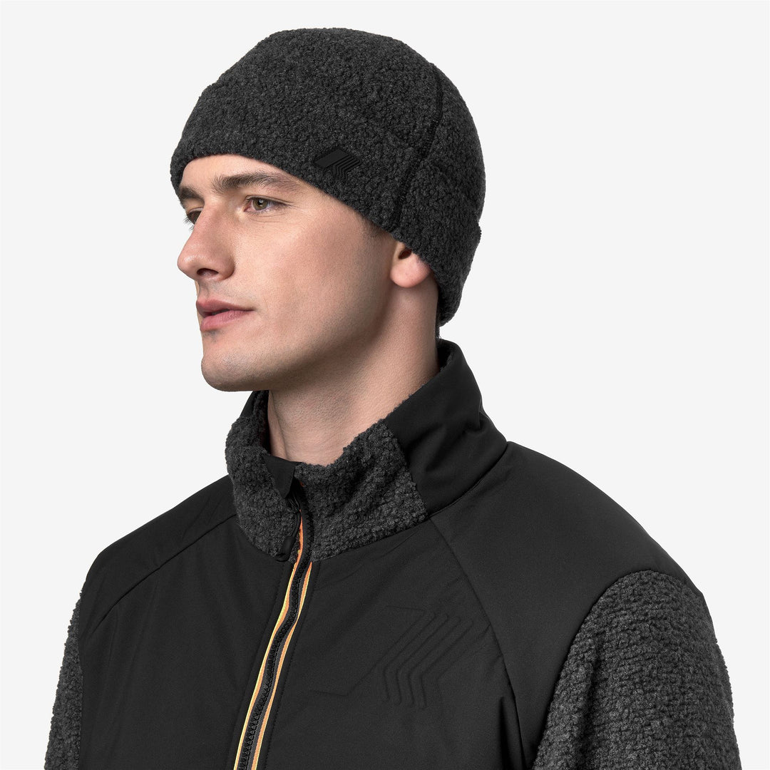 Gorro de esquí unisex negro de mezcla de lana y polar main