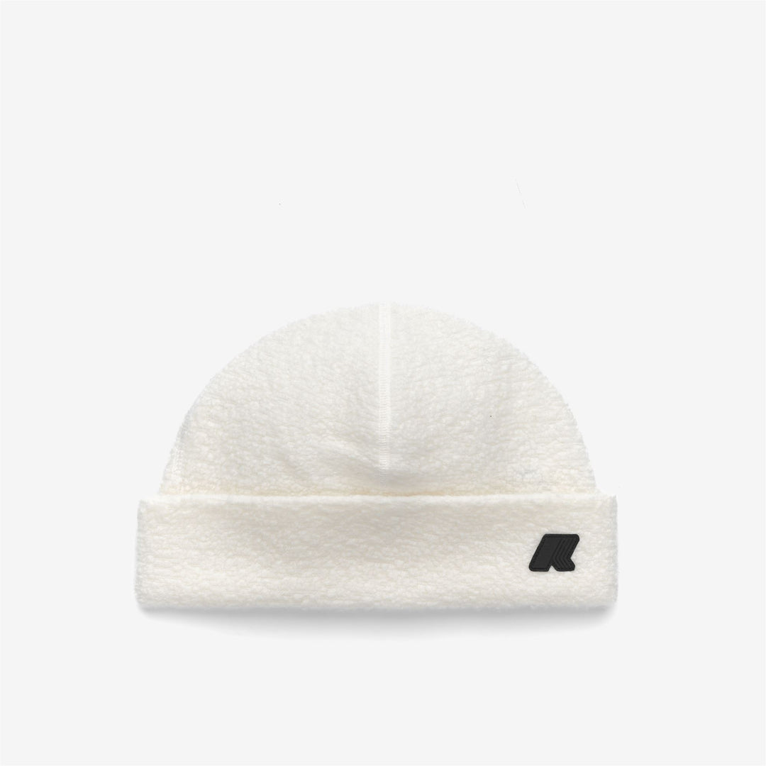 White Unisex Skiing Beanie Hat with Polar Fabric 01