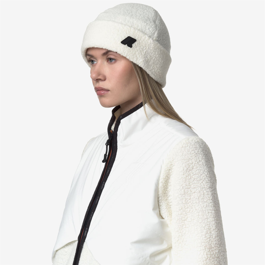 Gorro de esquí unisex blanco con tejido polar main