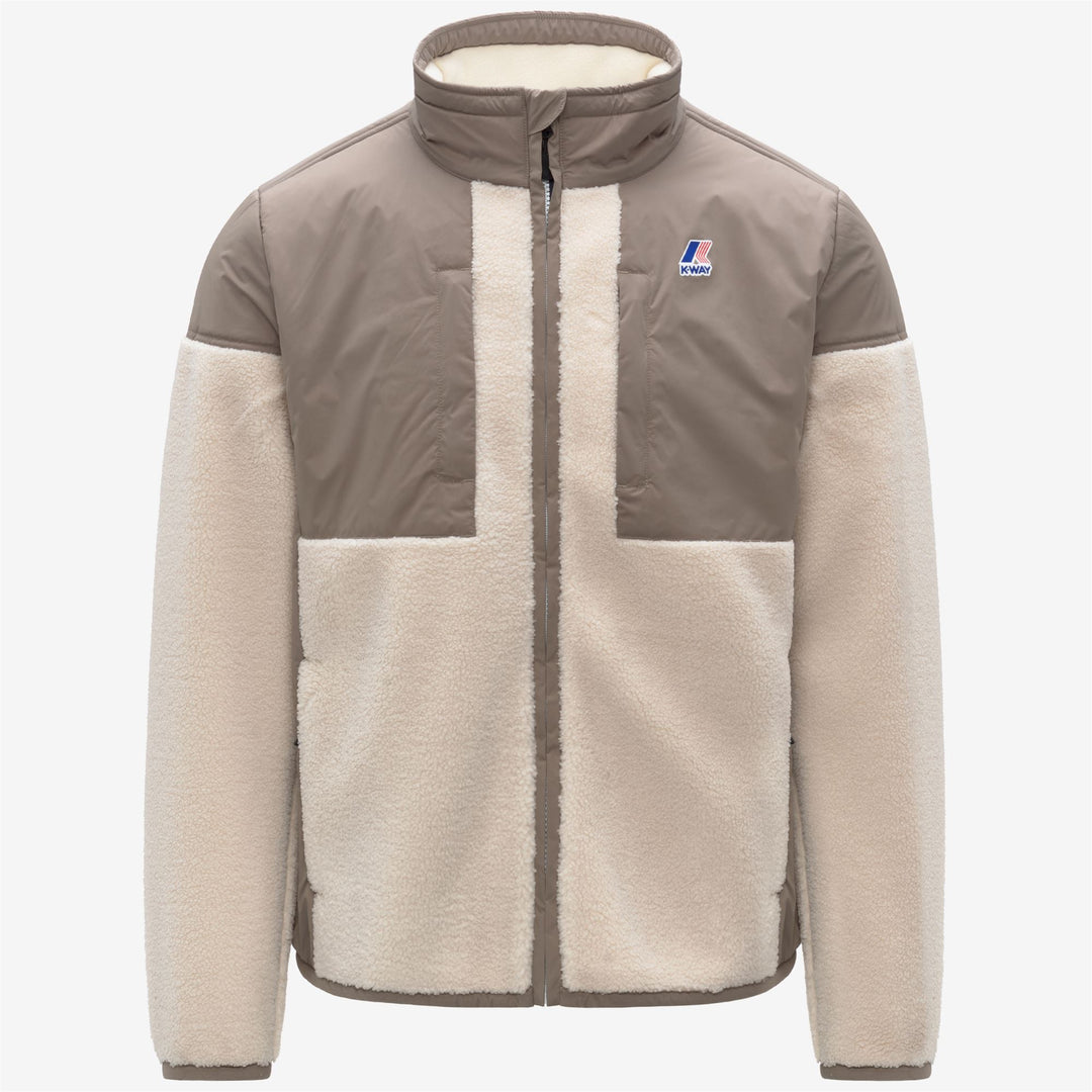 Beige unisex Fleece Jacket with PrimaLoft Insulation 01