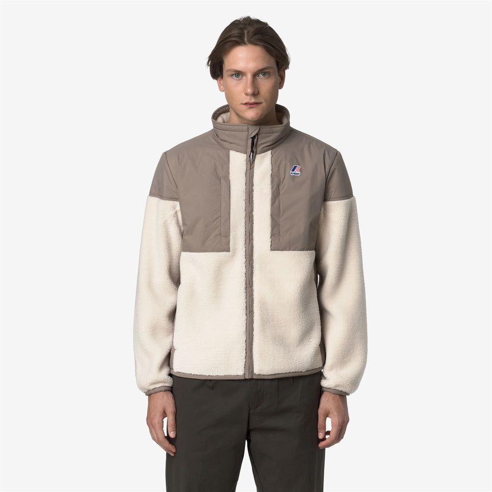 Beige unisex Fleece Jacket with PrimaLoft Insulation 02
