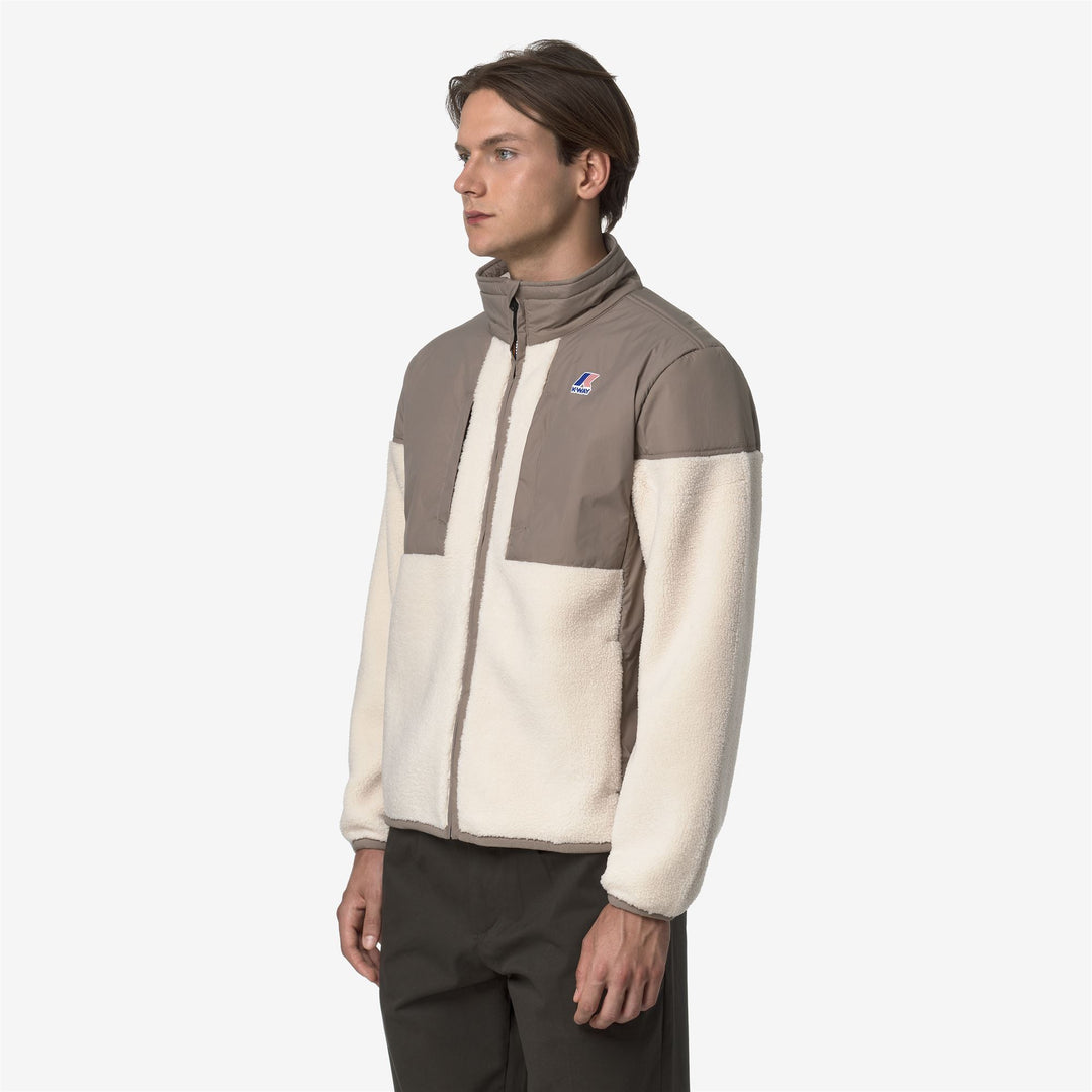 Beige unisex Fleece Jacket with PrimaLoft Insulation main
