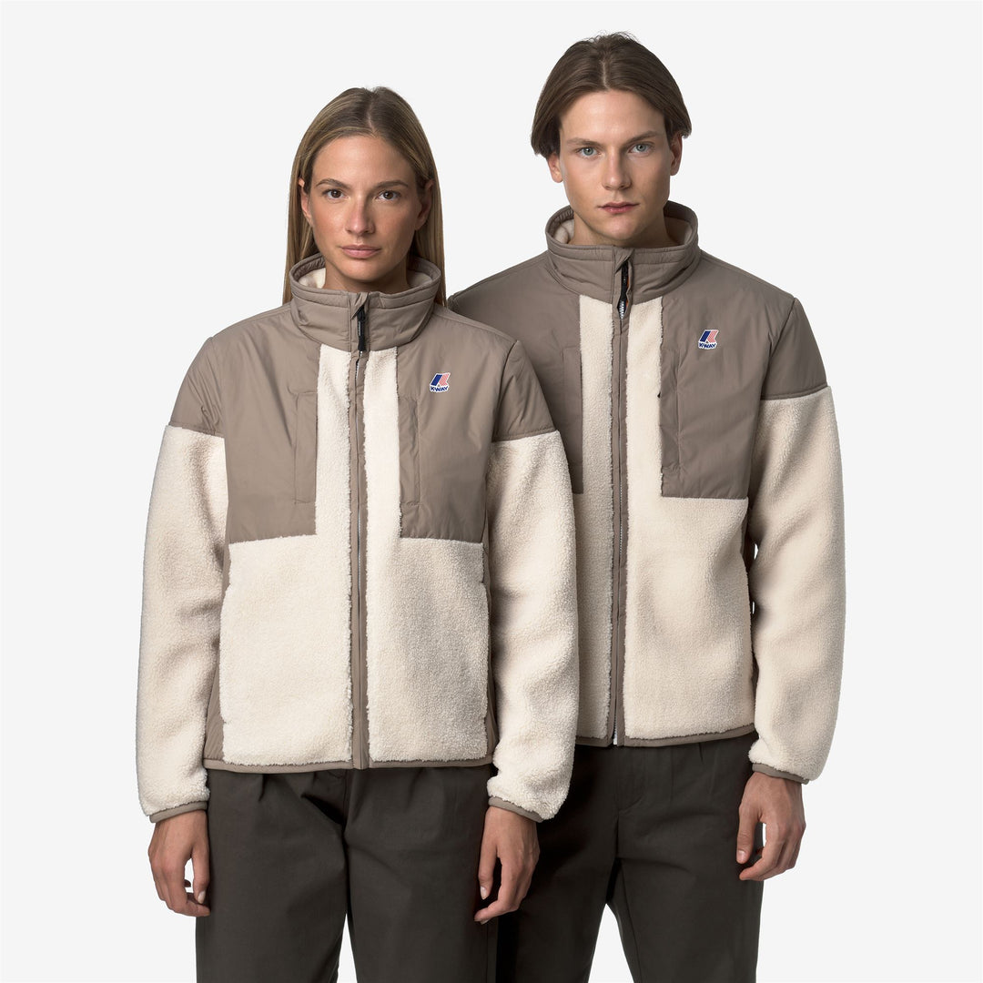 Beige unisex Fleece Jacket with PrimaLoft Insulation main