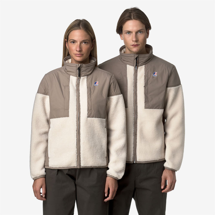 Beige unisex Fleece Jacket with PrimaLoft Insulation 2